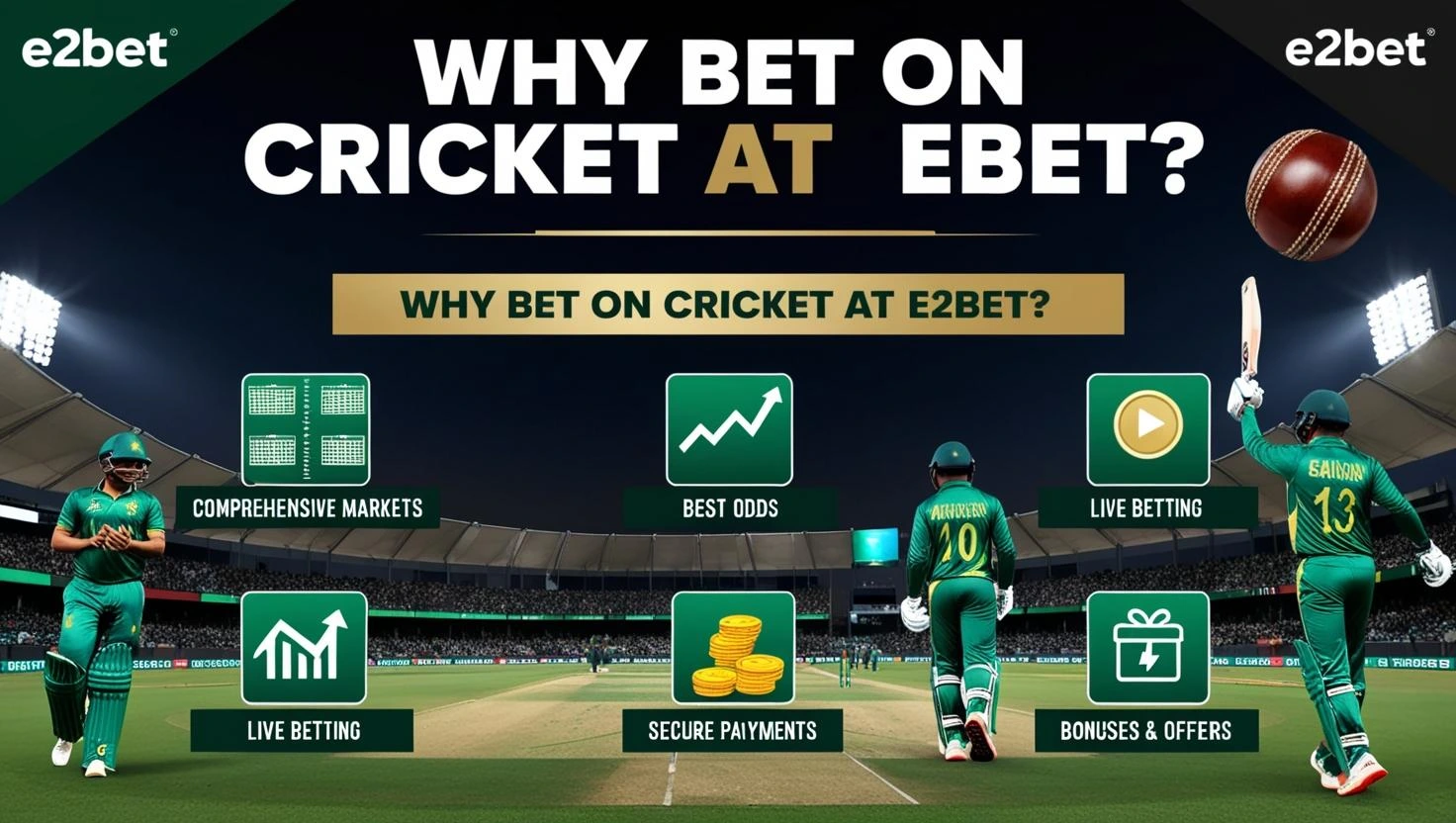 Bet on Cricket at E2Bet