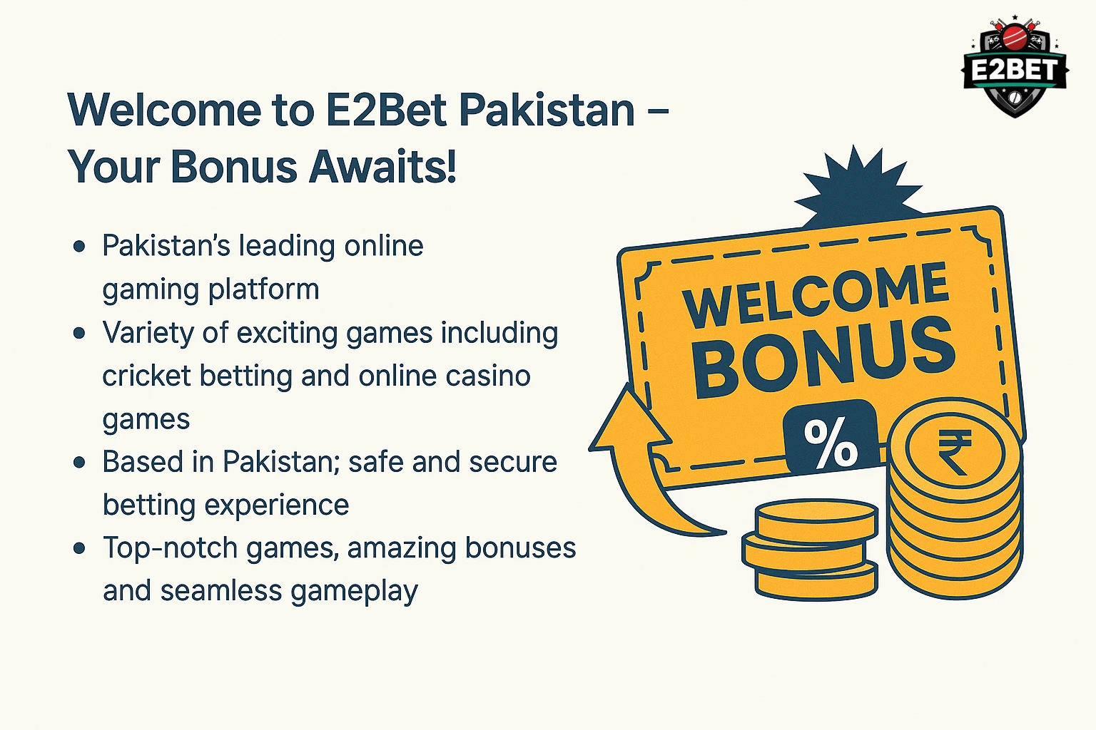 E2Bet Pakistan Bonuses