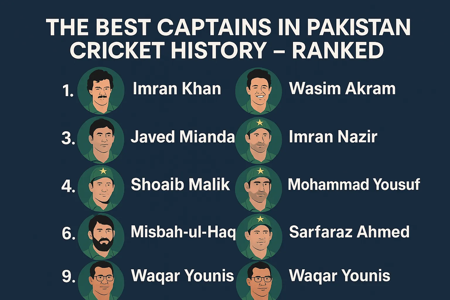 Captains in Pakistan Cricket History